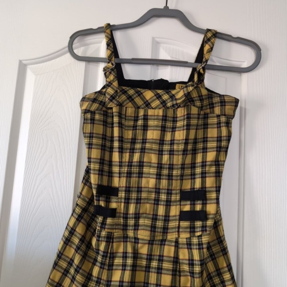 Tripp NYC Y2K 90s Whismigoth Punk Plaid Dark Academia Schoolgirl Lolita Dress XS - Picture 4 of 8